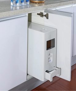 Thùng gạo âm tủ cánh mở ray trượt giảm chấn Ecalite NRC15P