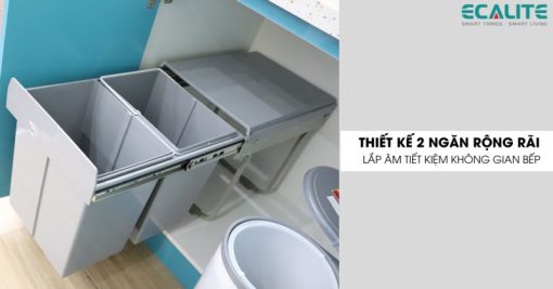 Thùng rác âm tủ Ecalite EL-DUB20L - 4
