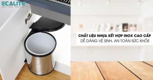 Thùng rác tròn gắn cánh Ecalite EL-NG40