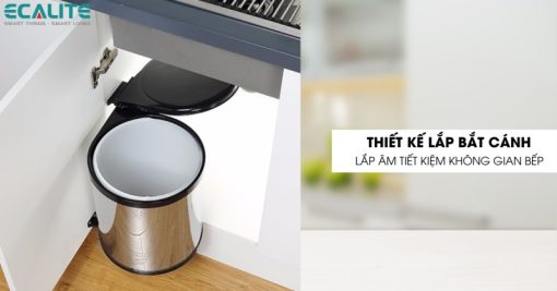 Thùng rác tròn gắn cánh Ecalite EL-NG40