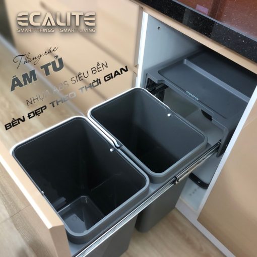 Thùng rác âm tủ gắn cánh Ecalite EKA-MT20L