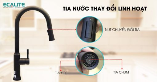 Vòi rửa chén nóng lạnh Ecalite EF-K134B - 11