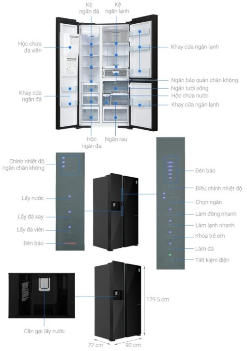 Tủ Lạnh Hitachi Inverter 569 Lít R-MX800GVGV0 GBK - 3