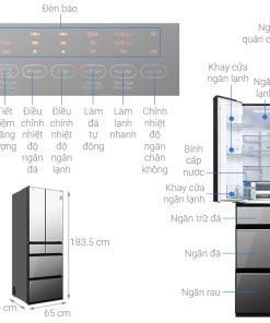 Tủ Lạnh Hitachi Inverter 520 Lít R-HW540RV XK - 21