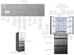 Tủ Lạnh Hitachi Inverter 520 Lít R-HW540RV XK - 21