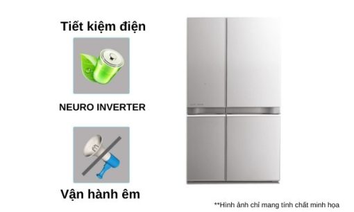 Tủ lạnh Inverter 635 lít Mitsubishi Electric MR-LA78ER-GSL-V - 13