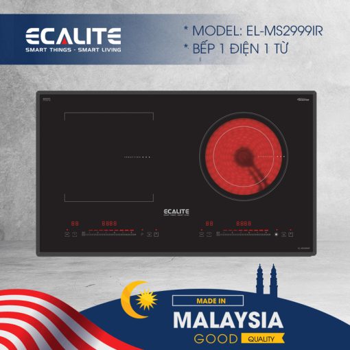 Bếp điện từ 2 vùng nấu Ecalite EL-MS2999IR