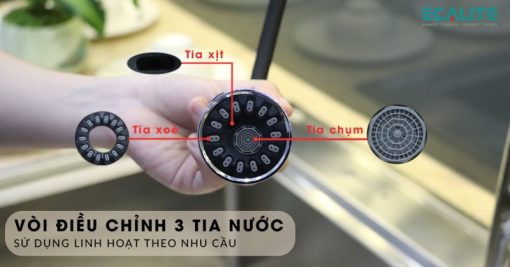 Vòi rửa chén nóng lạnh Ecalite EF-K572C - 7