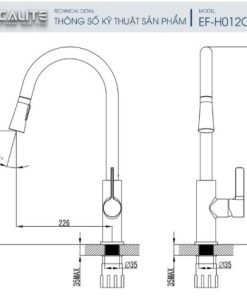 Vòi rửa chén nóng lạnh Ecalite EF-H012C