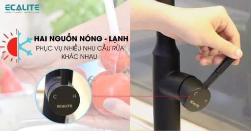 Vòi rửa chén nóng lạnh Ecalite EF-K134B - 5