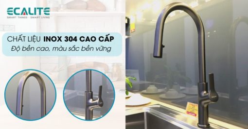 Vòi rửa chén nóng lạnh Ecalite EF-N288S - 7