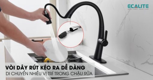 Vòi rửa chén nóng lạnh Ecalite EF-K114B - 11