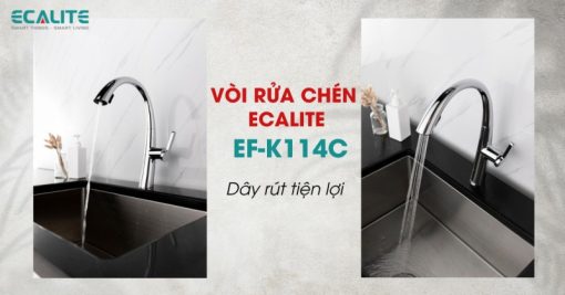 Vòi rửa chén nóng lạnh Ecalite EF-K114C - 5
