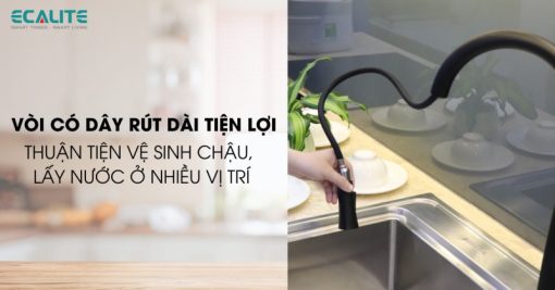 Vòi rửa chén nóng lạnh Ecalite EF-K134B - 13