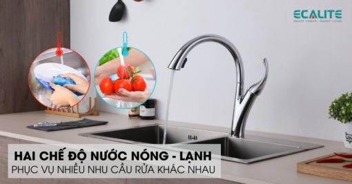 Vòi rửa chén nóng lạnh Ecalite EF-K624C