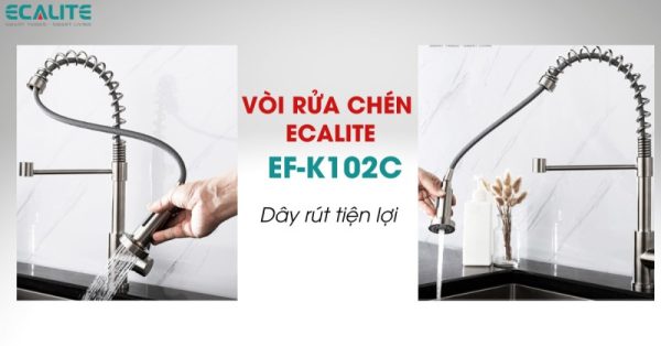 Vòi rửa chén nóng lạnh Ecalite EF-K102C - 4