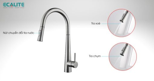 Vòi rửa chén nóng lạnh Ecalite EF-K149S - 6