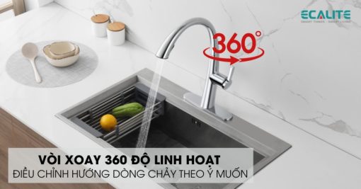 Vòi rửa chén nóng lạnh Ecalite EF-K114C - 11