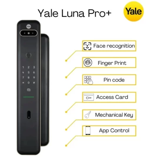Khóa Điện Tử Yale Luna Pro+ Face ID LunaF-IG17-6B-35-NN-000 - 5