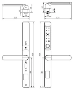Khóa Vân Tay Cửa Nhôm Yale YDMA 100NP - 7