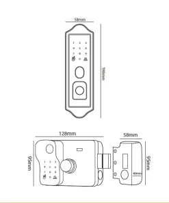 Khóa cửa cổng điện tử Hubert HB CCI3 EU Black - 20 Khóa cửa cổng điện tử Hubert HB CCI3 EU Black - 19
