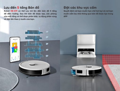Robot Hút Bụi Hubert HB S79 AI Camera - 17