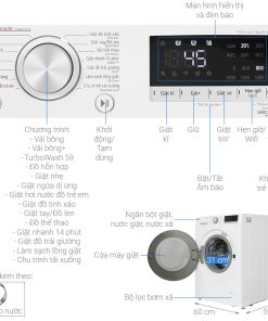 Máy giặt sấy Inverter 10 kg LG FV1410S4W1 - 27