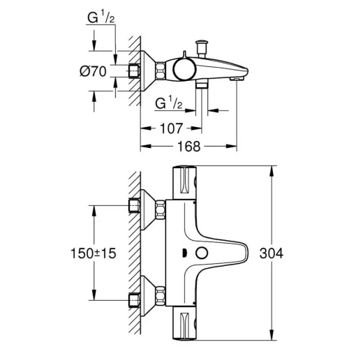 Bộ trộn nổi Grohe 34567000