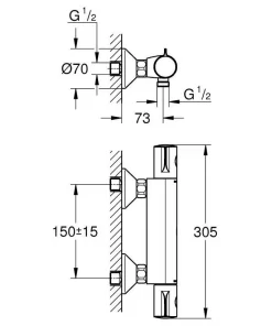 Bộ trộn nổi Grohe 34558000 - 6 Bộ trộn nổi Grohe 34558000