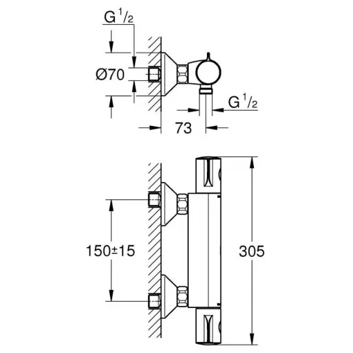Bộ trộn nổi Grohe 34558000