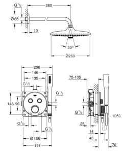 Sen Tắm Grohe 34744000 - 6 Sen Tắm Grohe 34744000