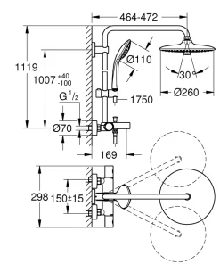 Vòi Sen Cây Grohe 26114002 - 6 Vòi Sen Cây Grohe 26114002
