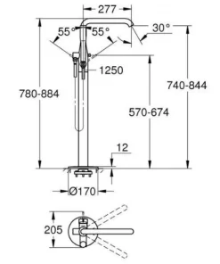 Vòi bồn tắm Grohe 23491001 - 7 Vòi bồn tắm Grohe 23491001