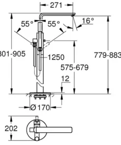 Vòi bồn tắm Grohe 23792001 - 7 Vòi bồn tắm Grohe 23792001