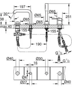 Vòi bồn tắm Grohe 19578001 - 5 Vòi bồn tắm Grohe 19578001