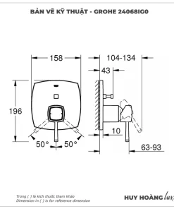 Mặt nạ bộ trộn sen Grohe 24068IG0