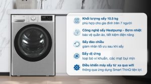 Máy Sấy Bơm Nhiệt Inverter 10.5 Kg LG DVHP50P BPTPEVN - 25