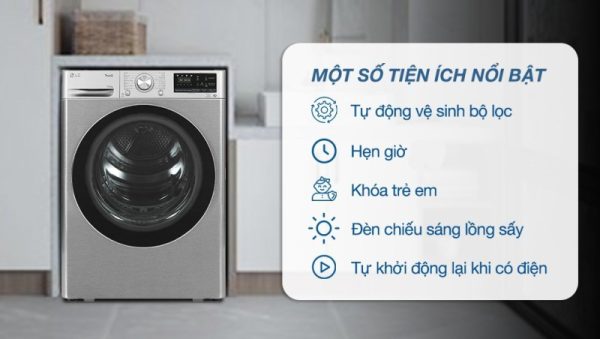 Máy Sấy Bơm Nhiệt Inverter 10.5 Kg LG DVHP50P BPTPEVN - 7