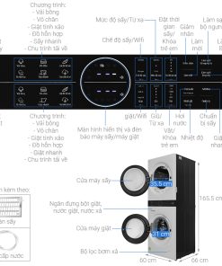 Tháp giặt sấy giặt 14 kg - sấy 10 kg LG WT1410NHE ABBPEVN - 25
