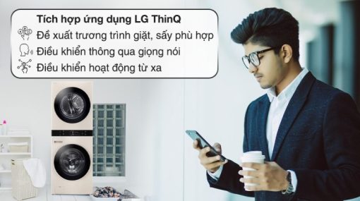 Tháp giặt sấy giặt 14 kg - sấy 10 kg LG WT1410NHE ABBPEVN - 15