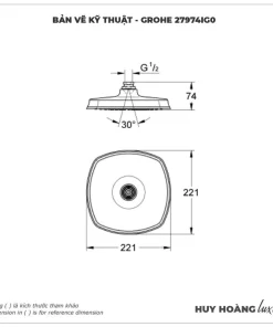 Bát sen âm trần GROHE 27974IG0