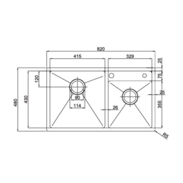 Chậu rửa bát Paul Schmitt PA8248 TLD