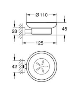 Bộ đĩa đựng xà phòng Grohe 40754001 - 7 Bộ đĩa đựng xà phòng Grohe 40754001
