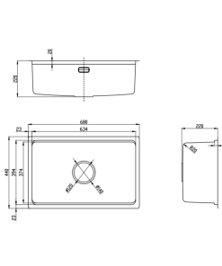 Chậu rửa chén Luxusspüle Maadela MDS 6844FSU Edersee