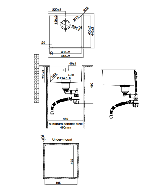 Chậu rửa bát Hafele R10 HS24-SSN1S-440 567.24.447 - 3