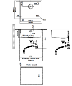 Chậu rửa bát Hafele R10 HS24-SSN1S-540 567.24.457 - 7
