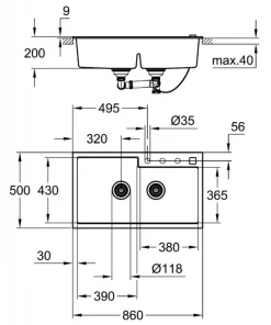 Bồn rửa chén Grohe 31649AP0 - 6 Bồn rửa chén Grohe 31649AP0