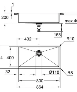 Chậu rửa chén Grohe 31580SD1 - 7 Chậu rửa chén Grohe 31580SD1