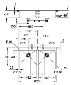 Chậu rửa chén Grohe 31585SD1