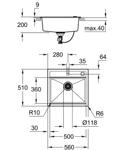 Chậu rửa chén Grohe 31651AP0